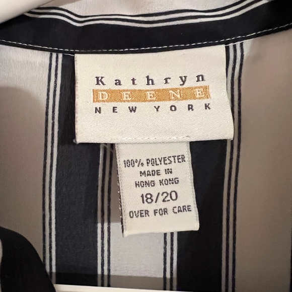 Kathryn Deene New York Deep Navy and White Blouse/Tunic - Picture 2 of 5